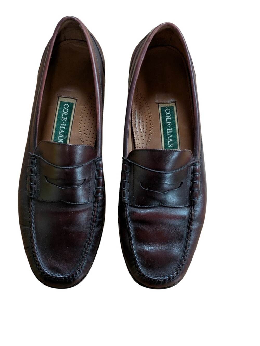 Cole Haan Brown Burgundy Penny Loafers Men's Size 13 - Picture 3 of 11